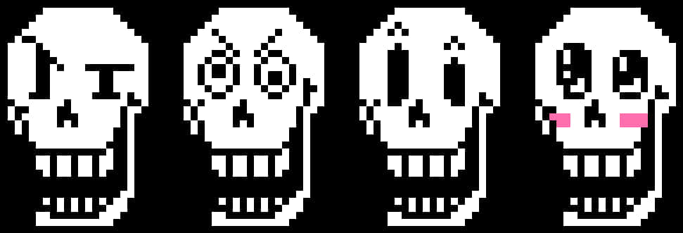 Pixelated_ Skull_ Expressions PNG