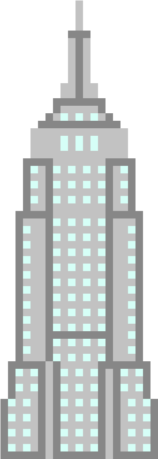 Pixelated Skyscraper Artwork PNG