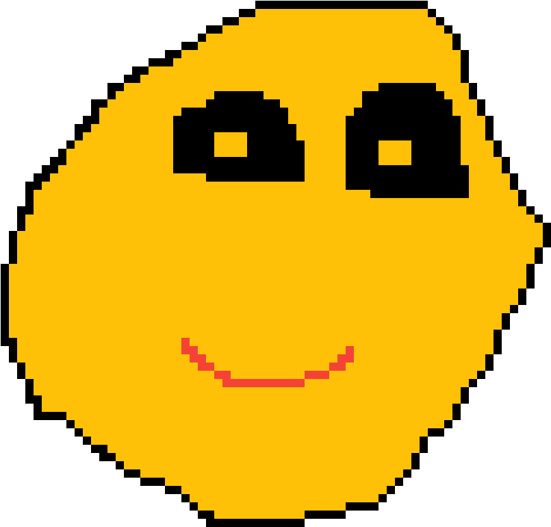 Pixelated Smiley Face PNG