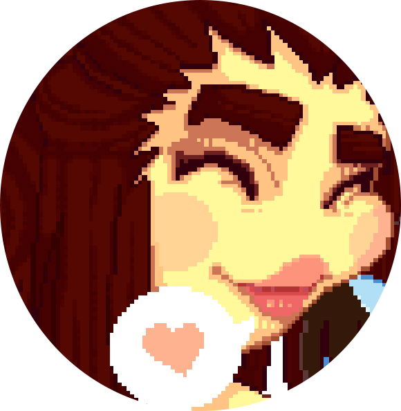 Pixelated Smiling Facewith Donut PNG