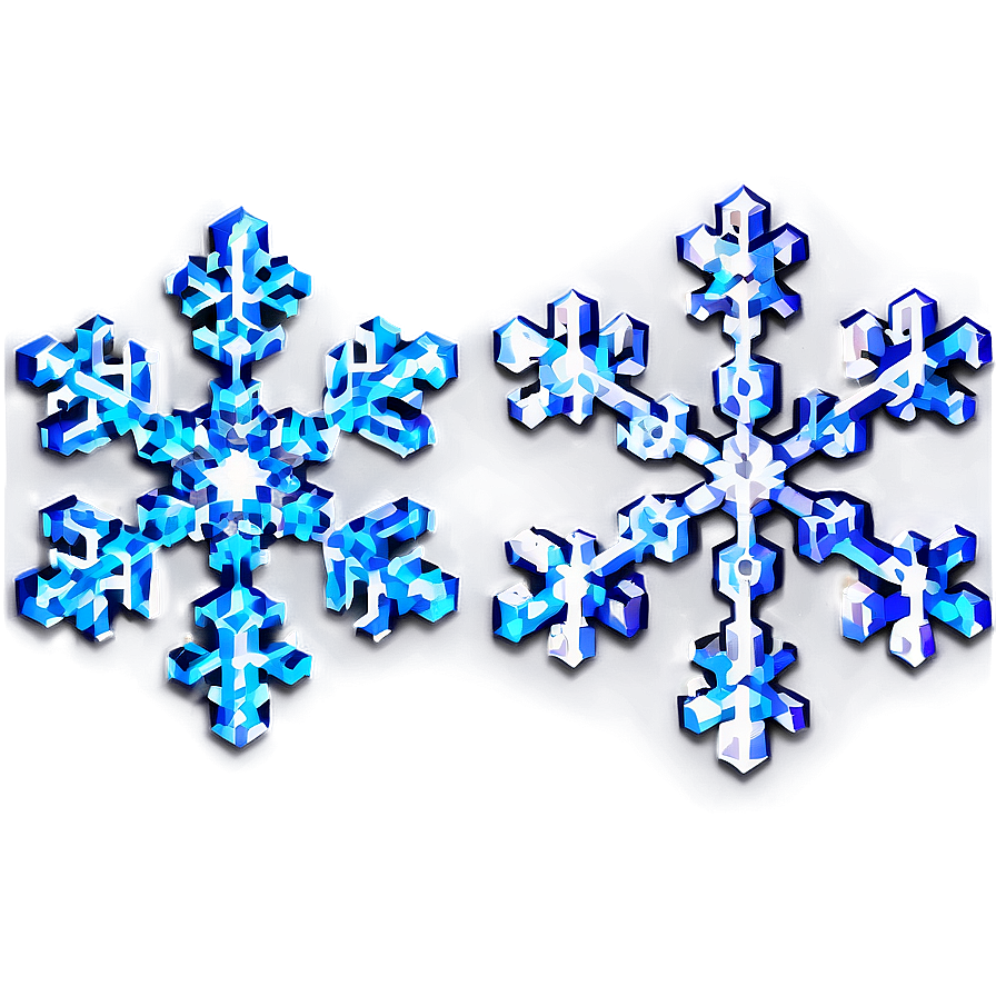 Pixelated Snowflake Png 06242024 PNG