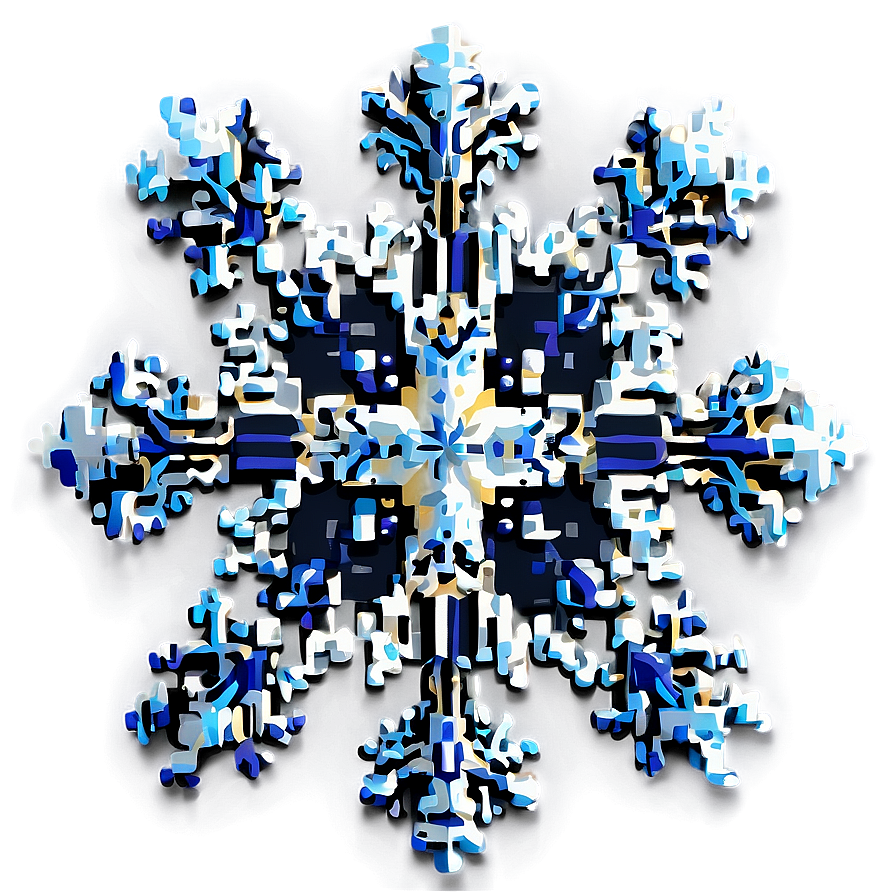 Pixelated Snowflake Png Tka PNG