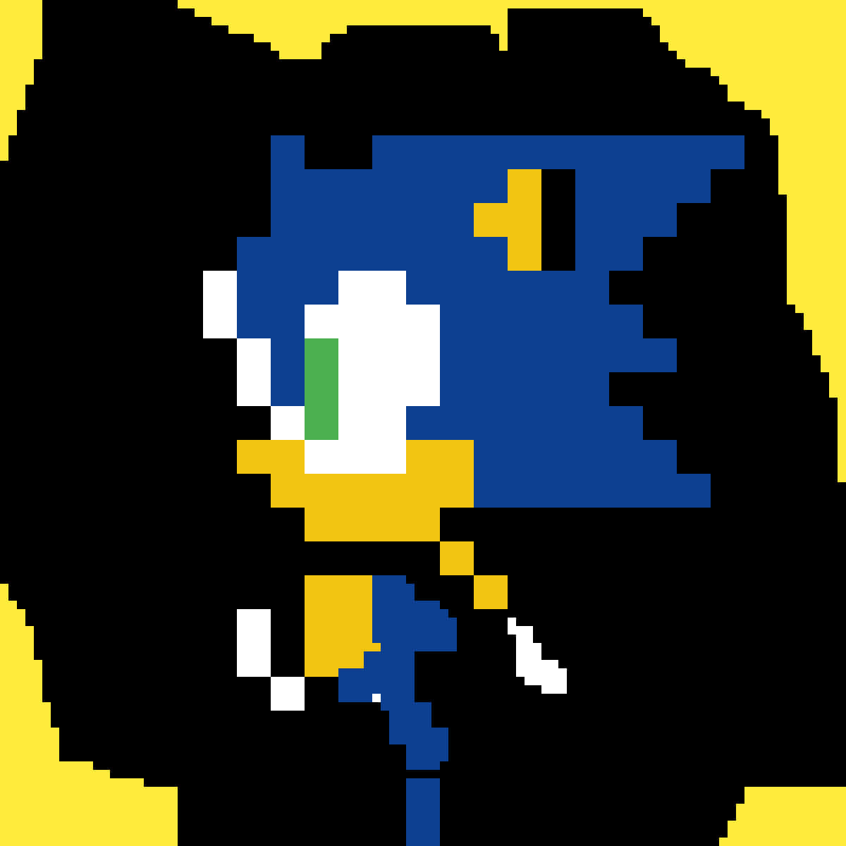 Pixelated Sonic Profile PNG