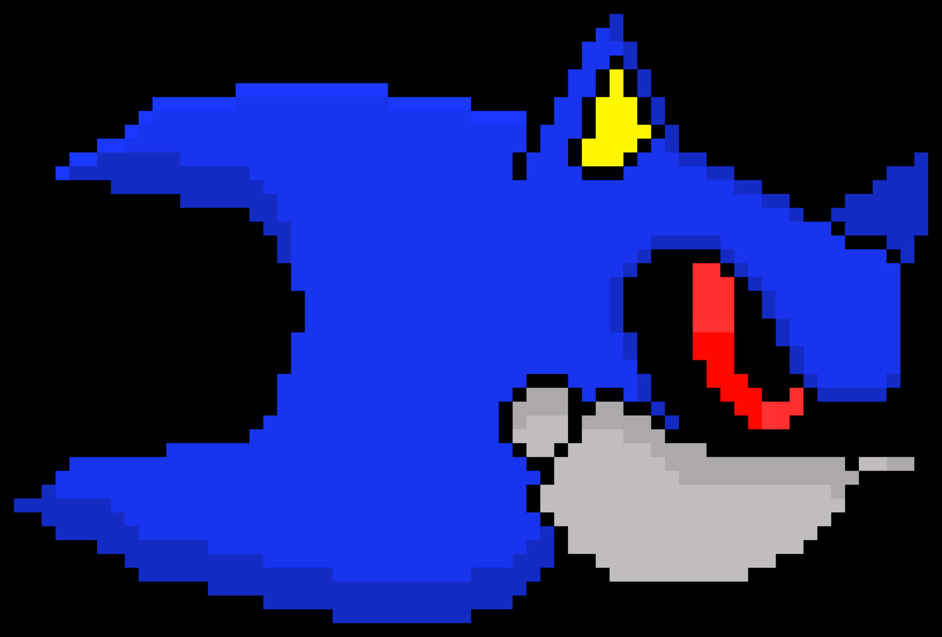 Pixelated Sonic The Hedgehog PNG