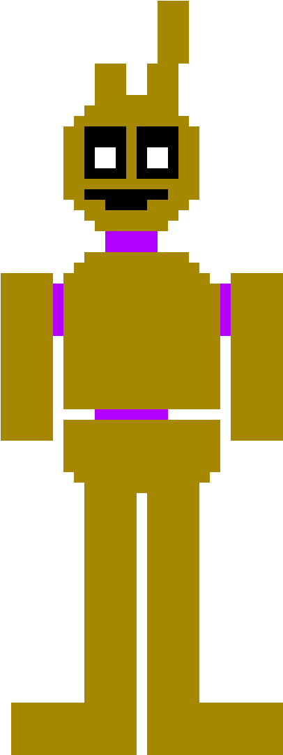 Pixelated Springtrap Artwork PNG