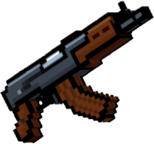 Pixelated Submachine Gun PNG