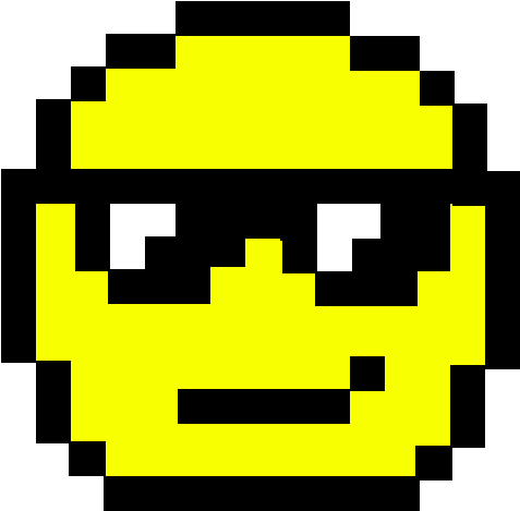 Pixelated Sunglasses Emoji PNG