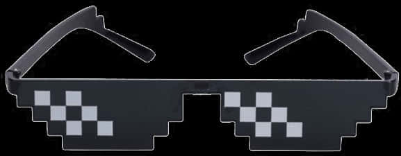 Pixelated Sunglasses M L G Style PNG