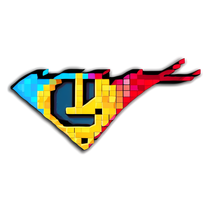 Pixelated Superhero Logo Png 06242024 PNG