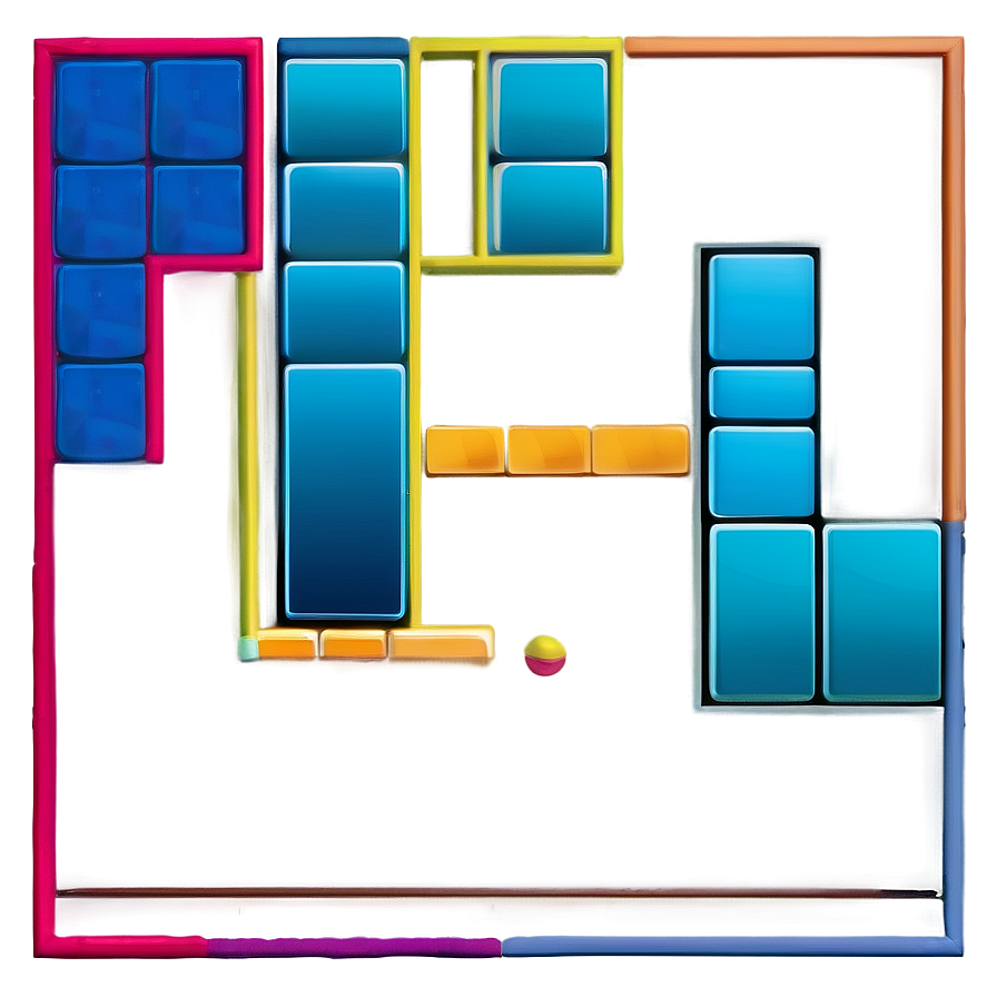 Pixelated Tetris Scene Png 06202024 PNG