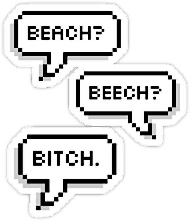 Pixelated Text Bubbles Stickers PNG