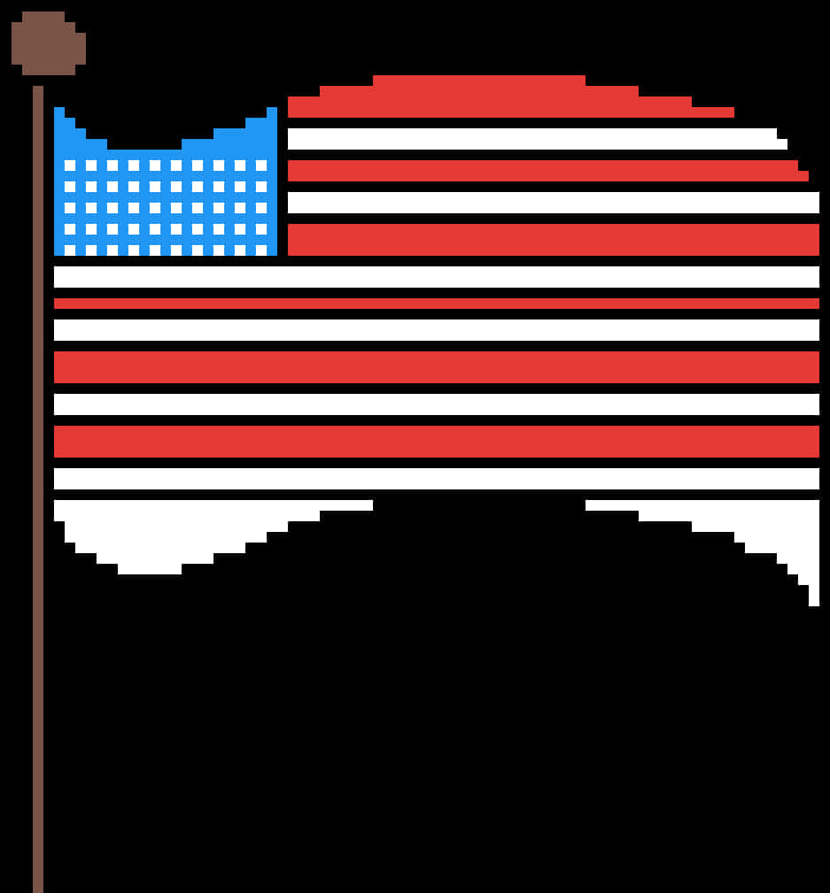 Pixelated U S A Flag PNG