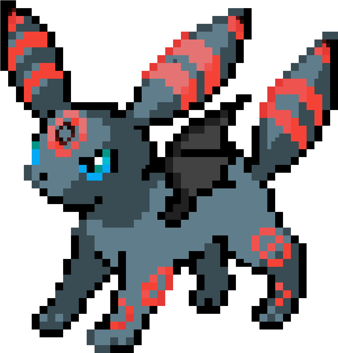 Pixelated Umbreon Artwork PNG