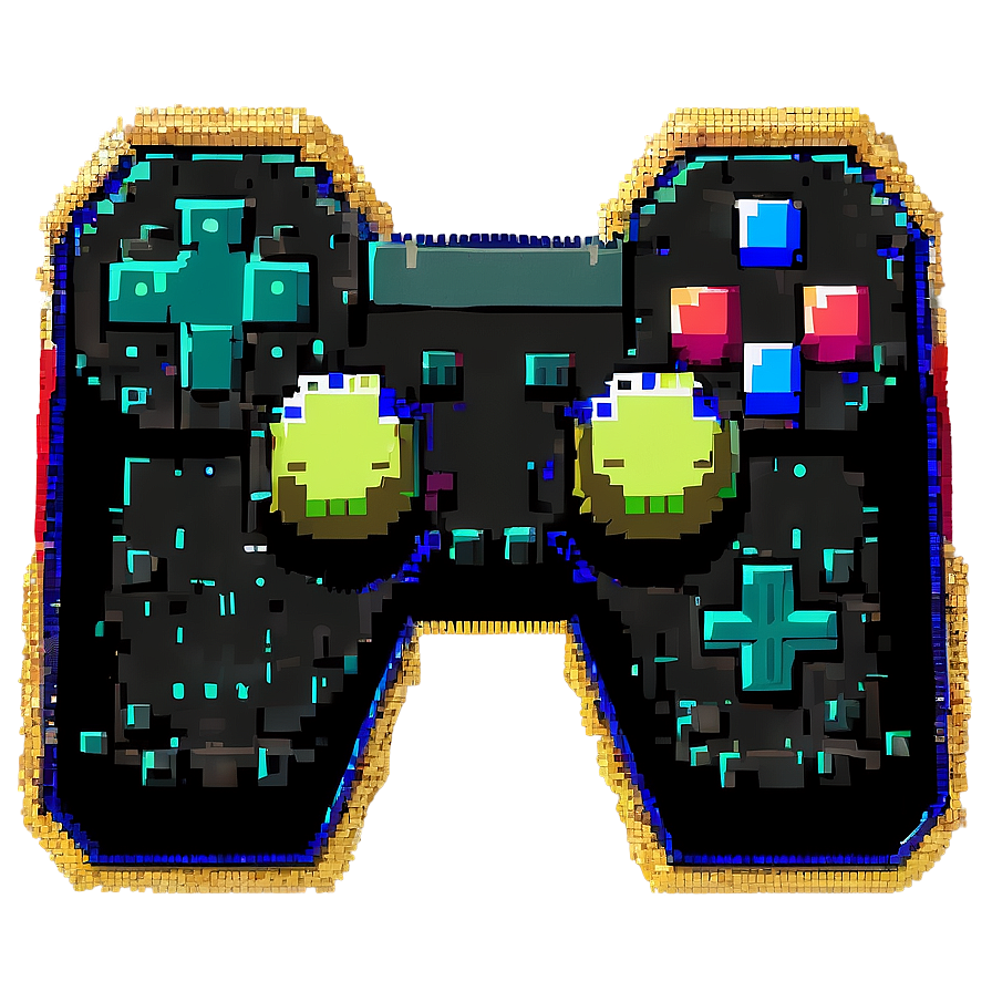 Pixelated Video Game Controller Png 06242024 PNG