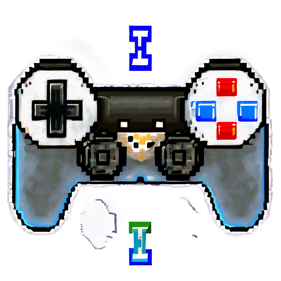 Pixelated Video Game Controller Png Eyp PNG