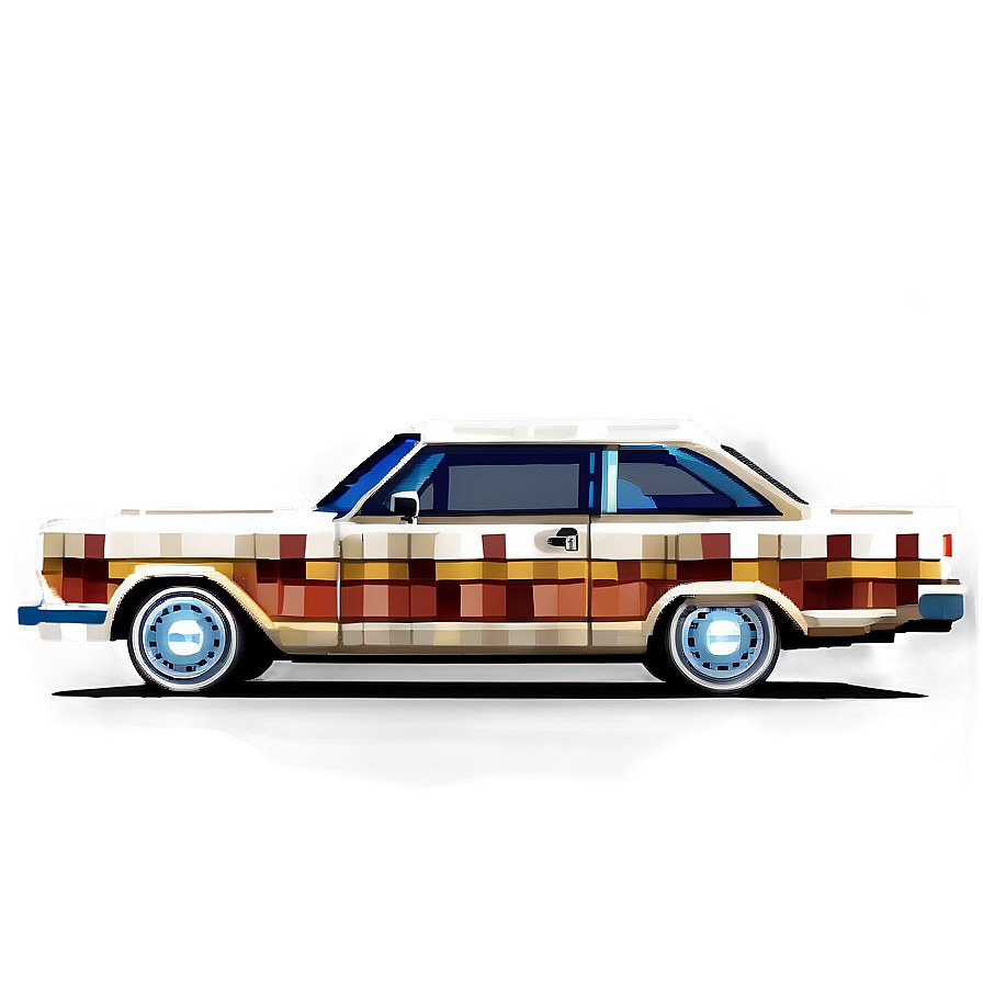 Pixelated Vintage Car Png 20 PNG