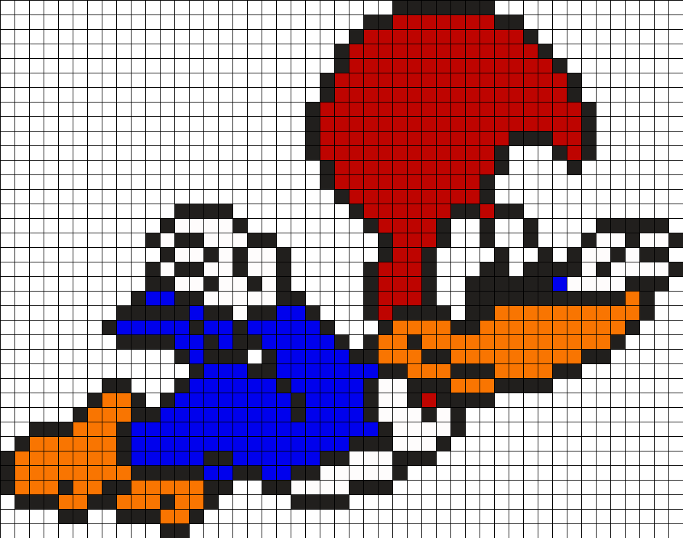 Pixelated Woodpecker Artwork PNG