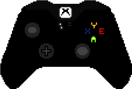 Pixelated Xbox Controller PNG