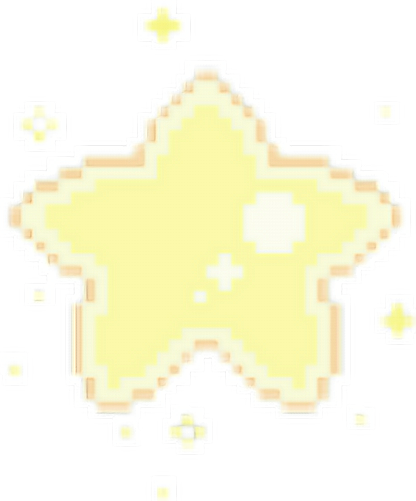 Pixelated Yellow Star Pattern PNG