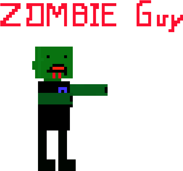 Pixelated Zombie Character PNG