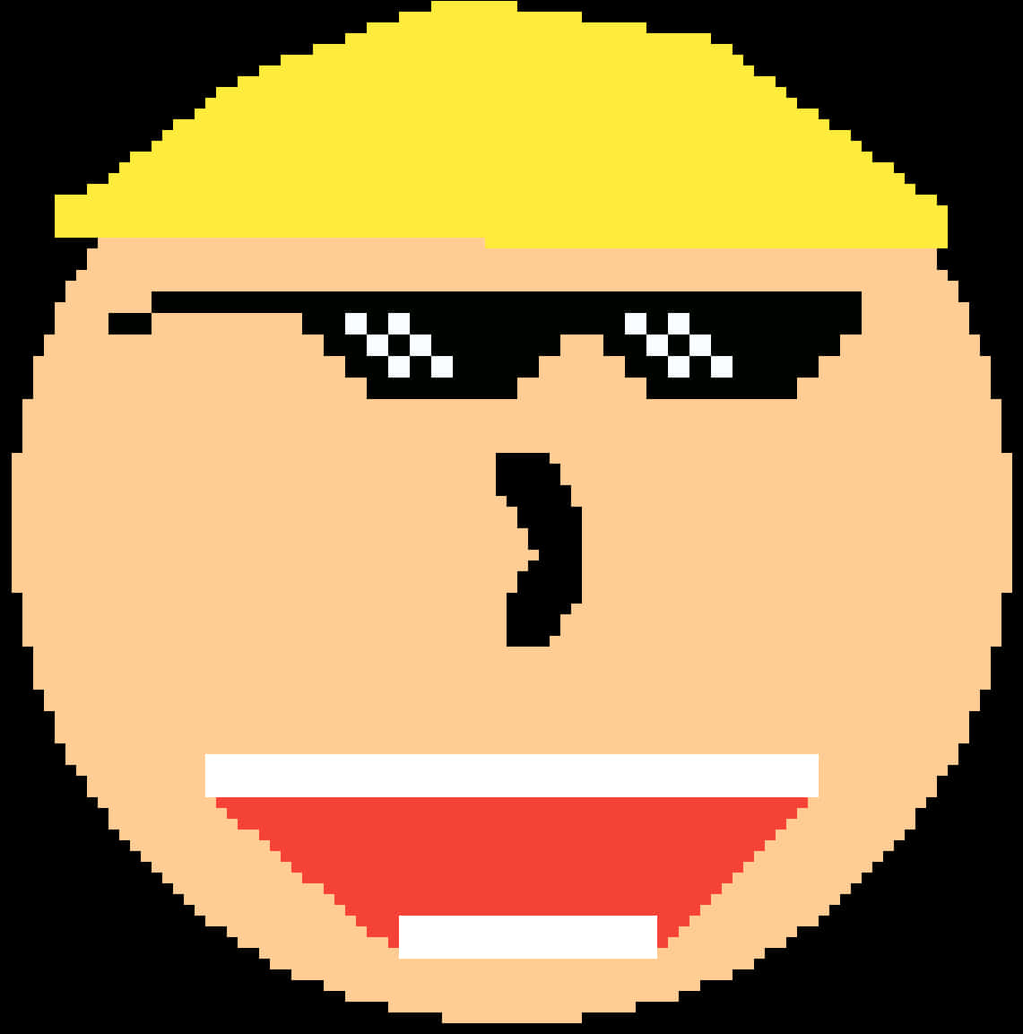 Pixelated_ M L G_ Glasses_ Face_ Avatar PNG