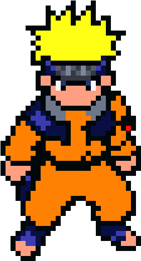 Pixelated_ Naruto_ Uzumaki_ Character PNG