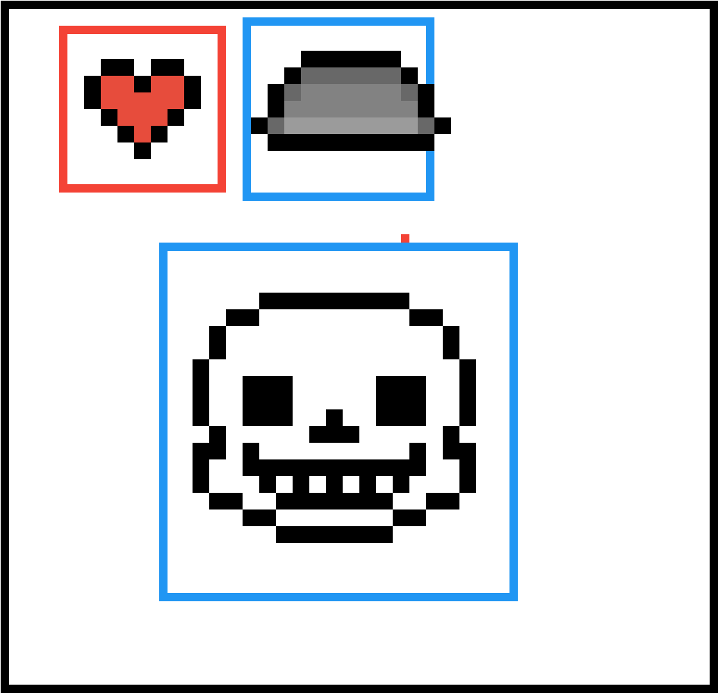 Pixelated_ Sans_ Face_and_ Icons PNG