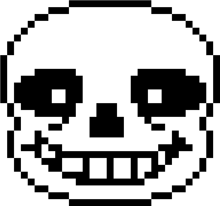 Pixelated_ Skull_ Character PNG