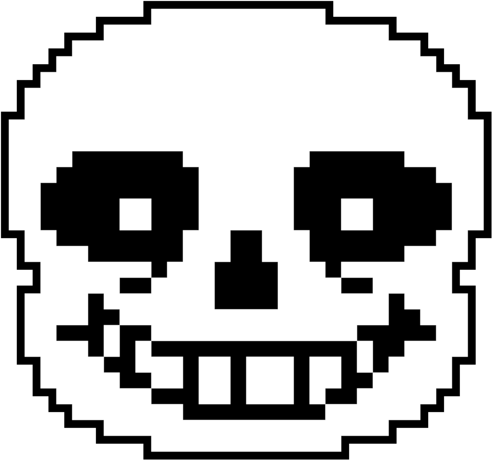 Pixelated_ Skull_ Face_ Graphic PNG