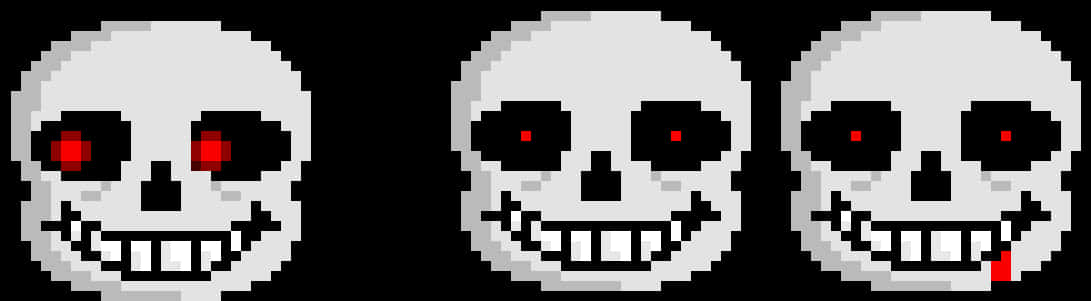Pixelated_ Skull_ Faces_ Expressions PNG