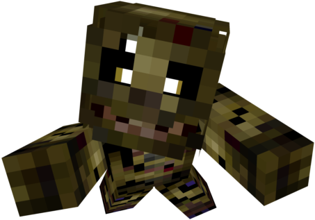 Pixelated_ Springtrap_ Character_ Model PNG