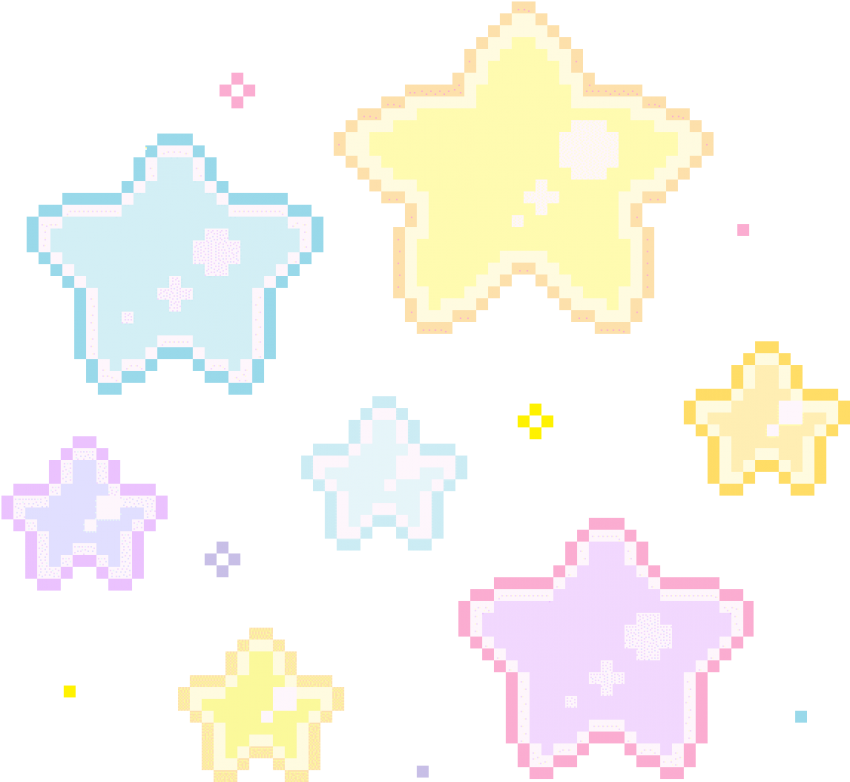 Pixelated_ Stars_ Collection PNG