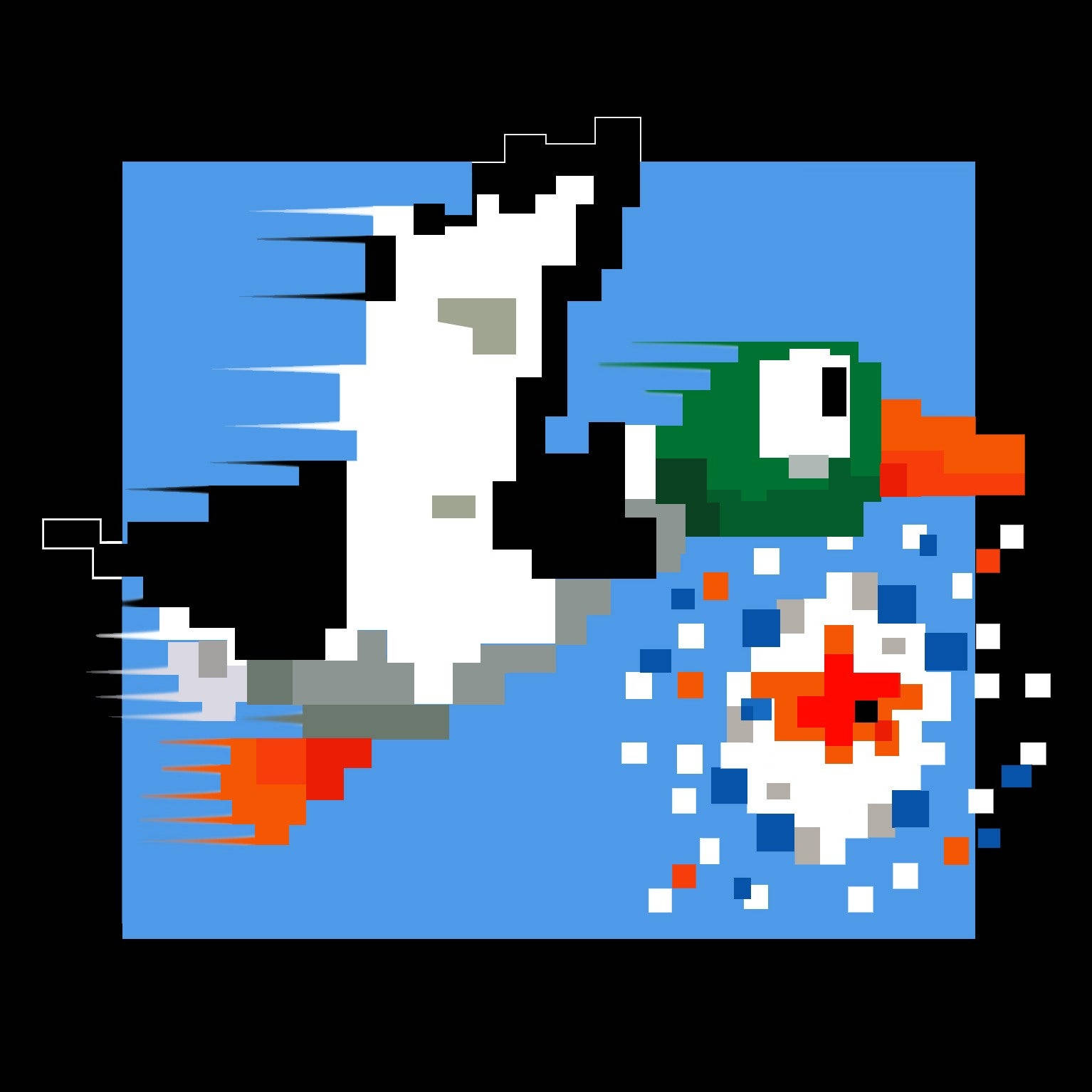 Pixelized Duck Hunt Wallpaper