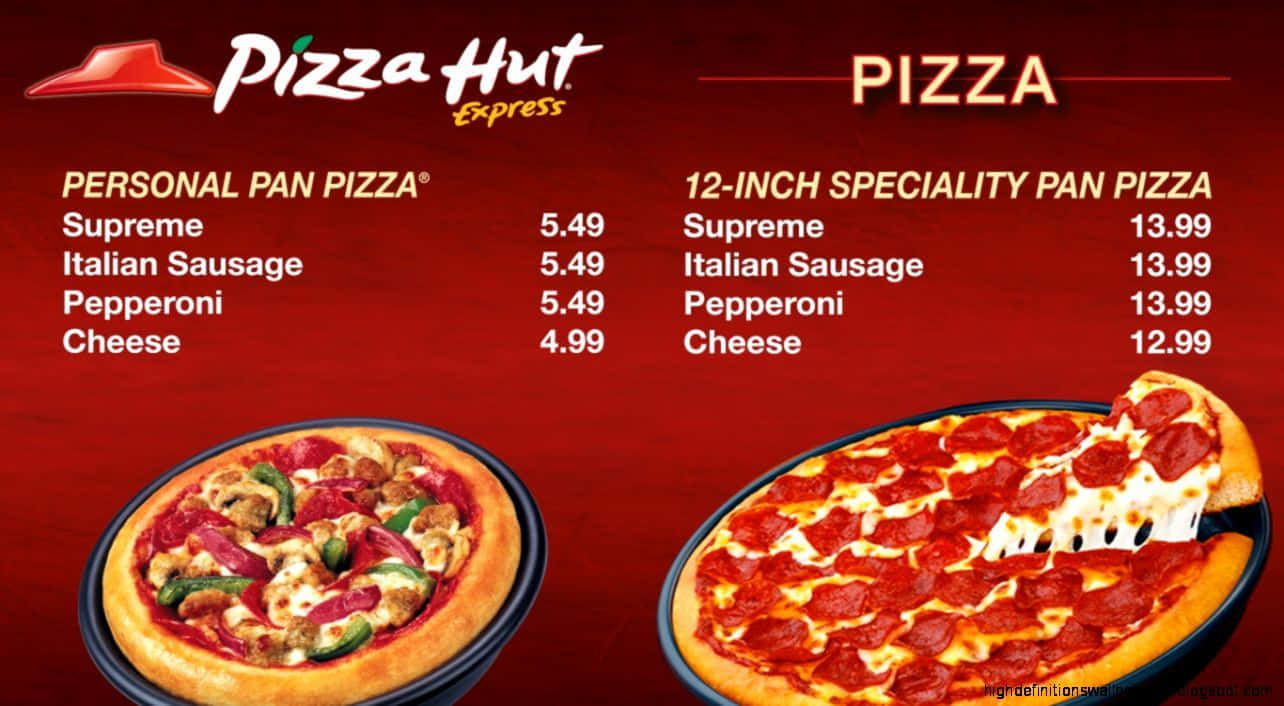 Desfruteda Deliciosa Autenticidade De Uma Pizza Na Pizza Hut.