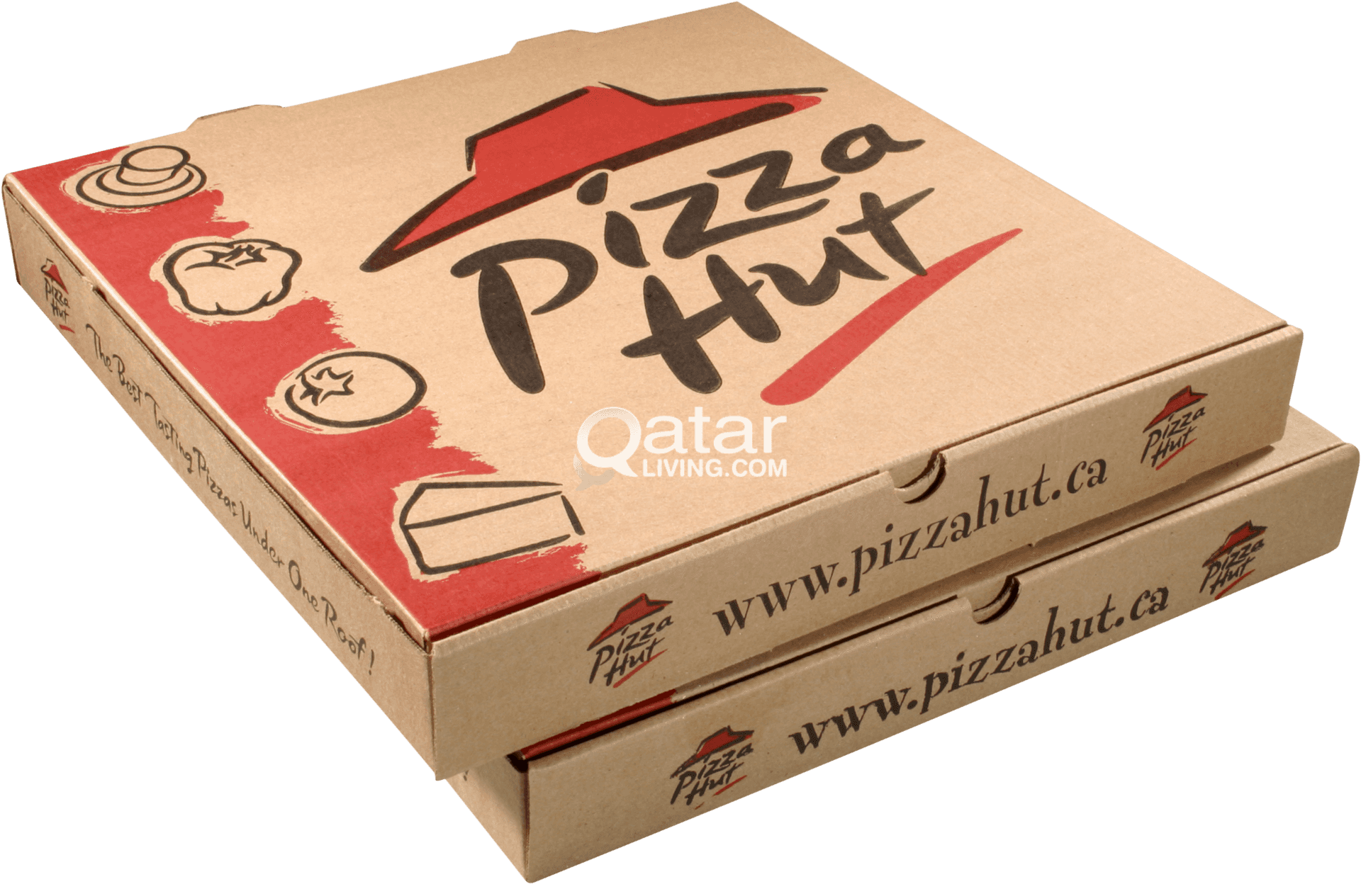 Pizza Hut Boxes Stacked PNG