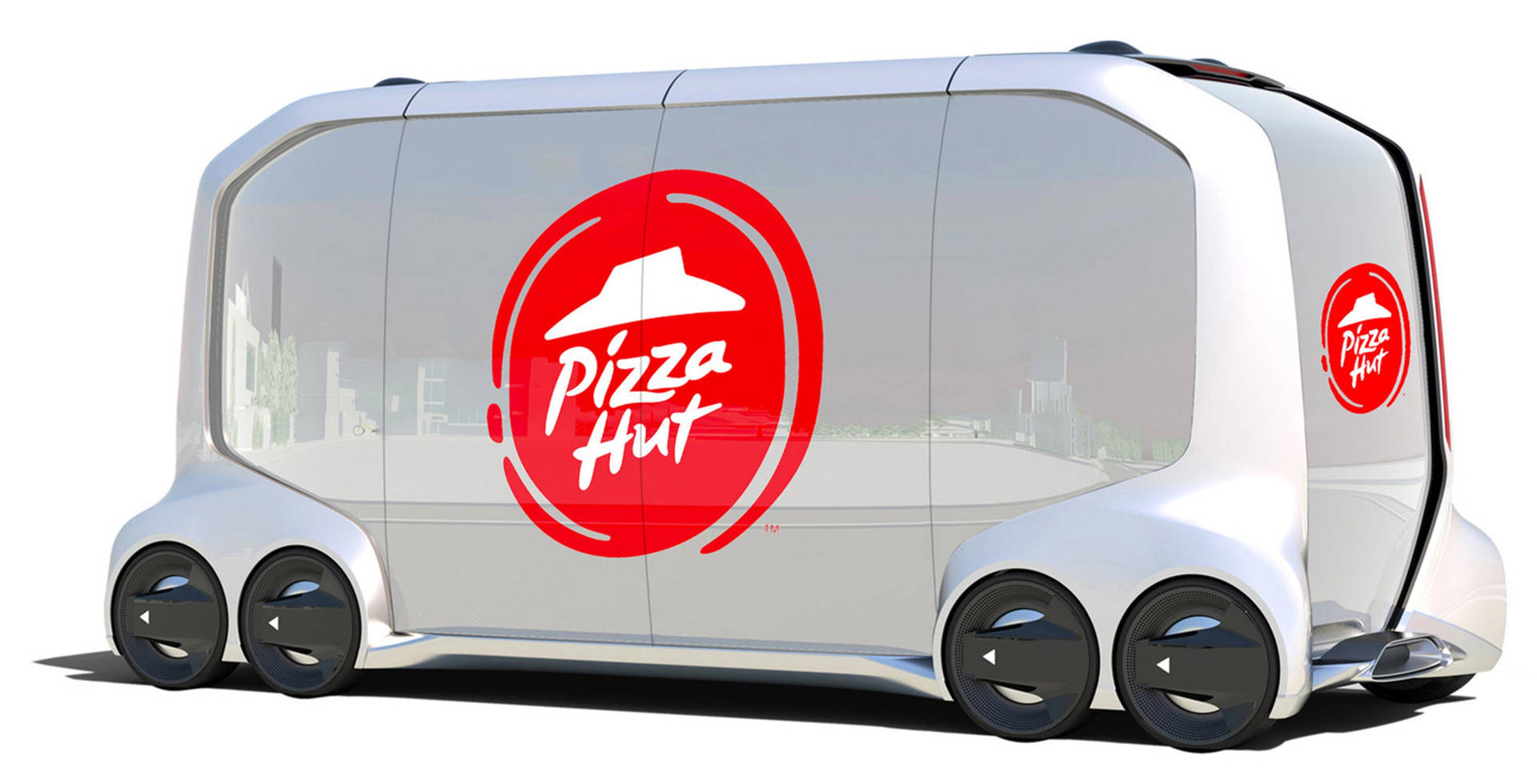 Pizza Hut Driverless Køretøj Wallpaper