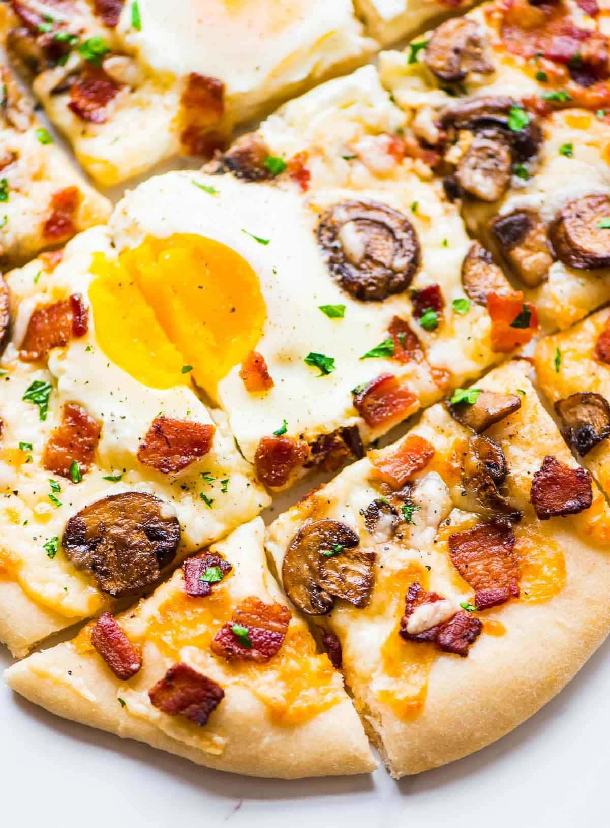 Pizza Square Slices With Egg Picture