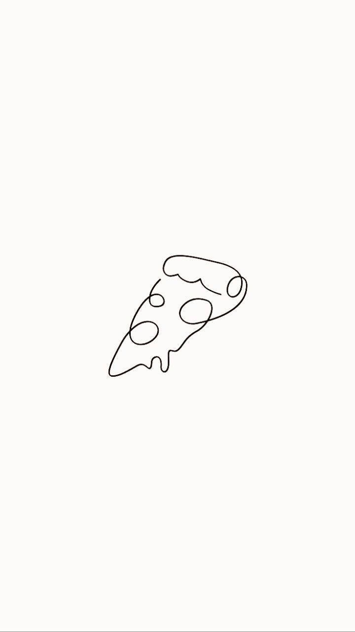 Pizza Slice Aesthetic Sketches Wallpaper