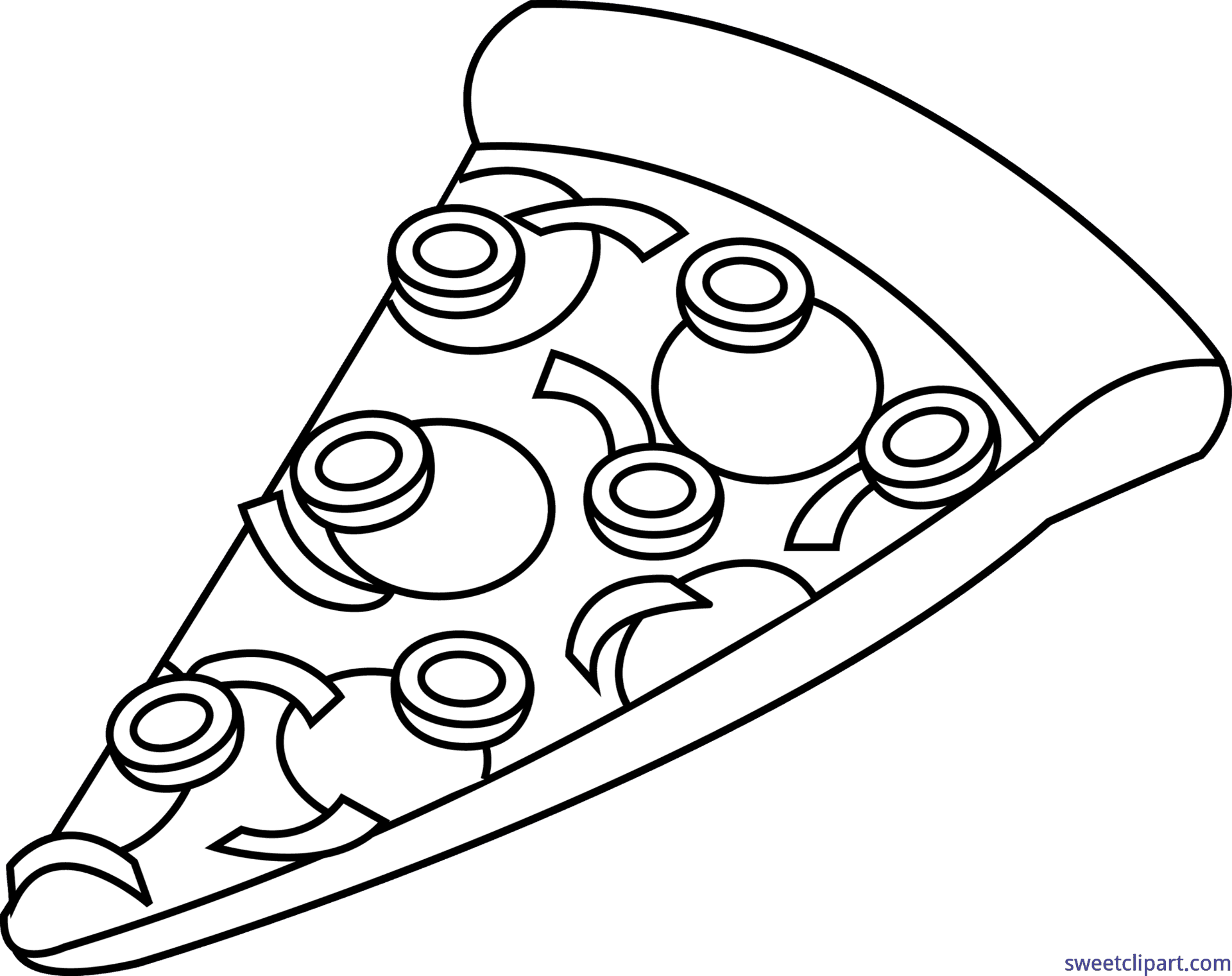 Pizza Slice Clipart Outline PNG