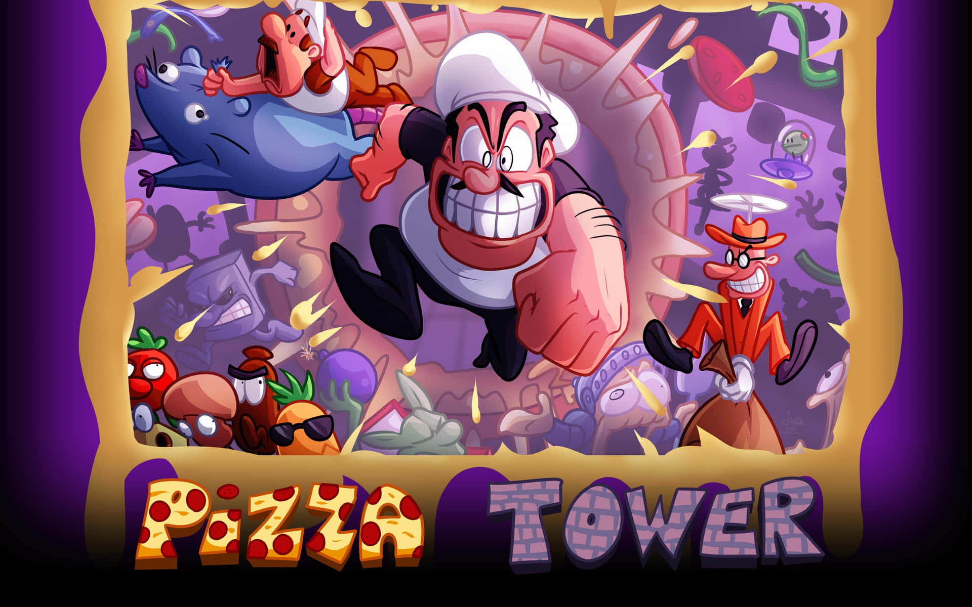 Pizza Tower Game Artwork Wallpaper
