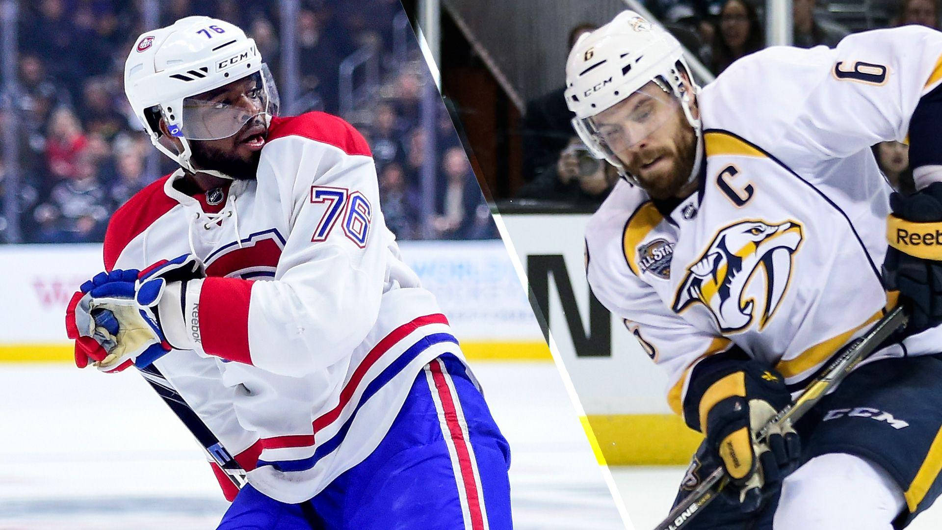 Iconic Defenders: Shea Weber and PK Subban on Ice Wallpaper
