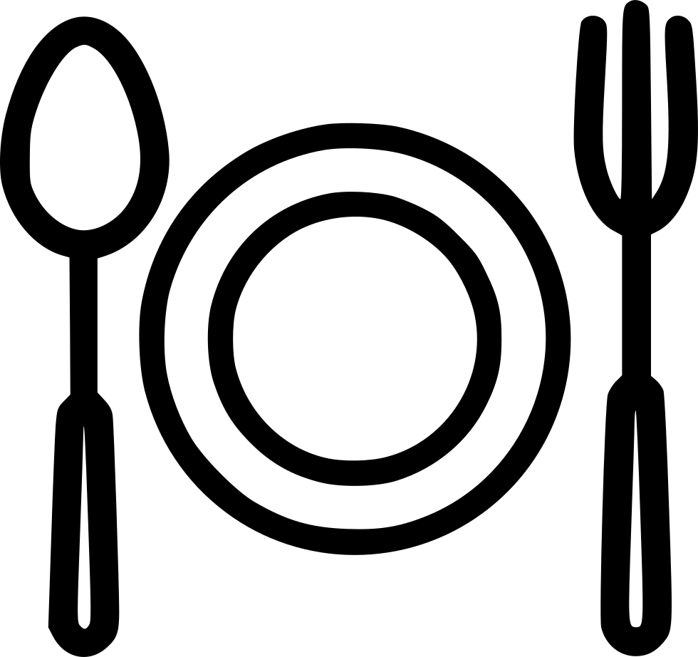 Place Setting Outline Graphic PNG