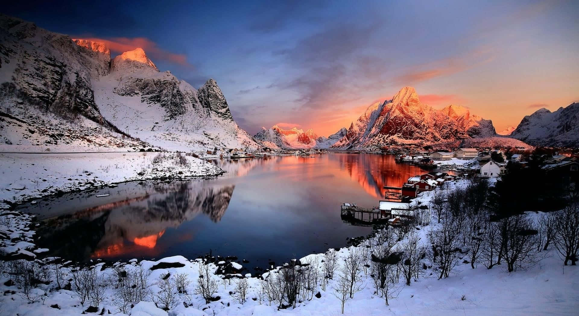 Placid Lake In Norway Wallpaper