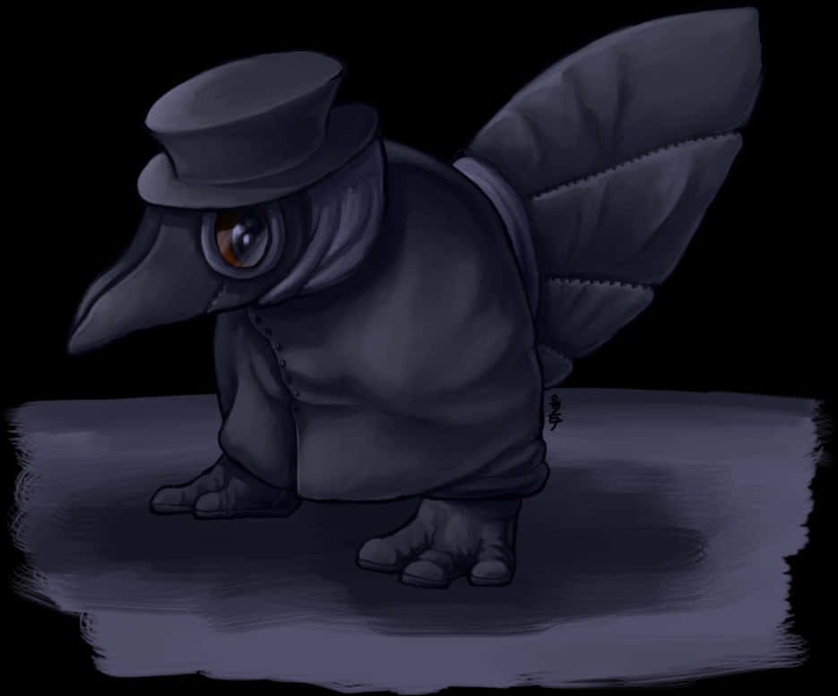 Plague Doctor Bird Cartoon PNG