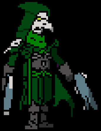 Plague Doctor Pixel Art PNG