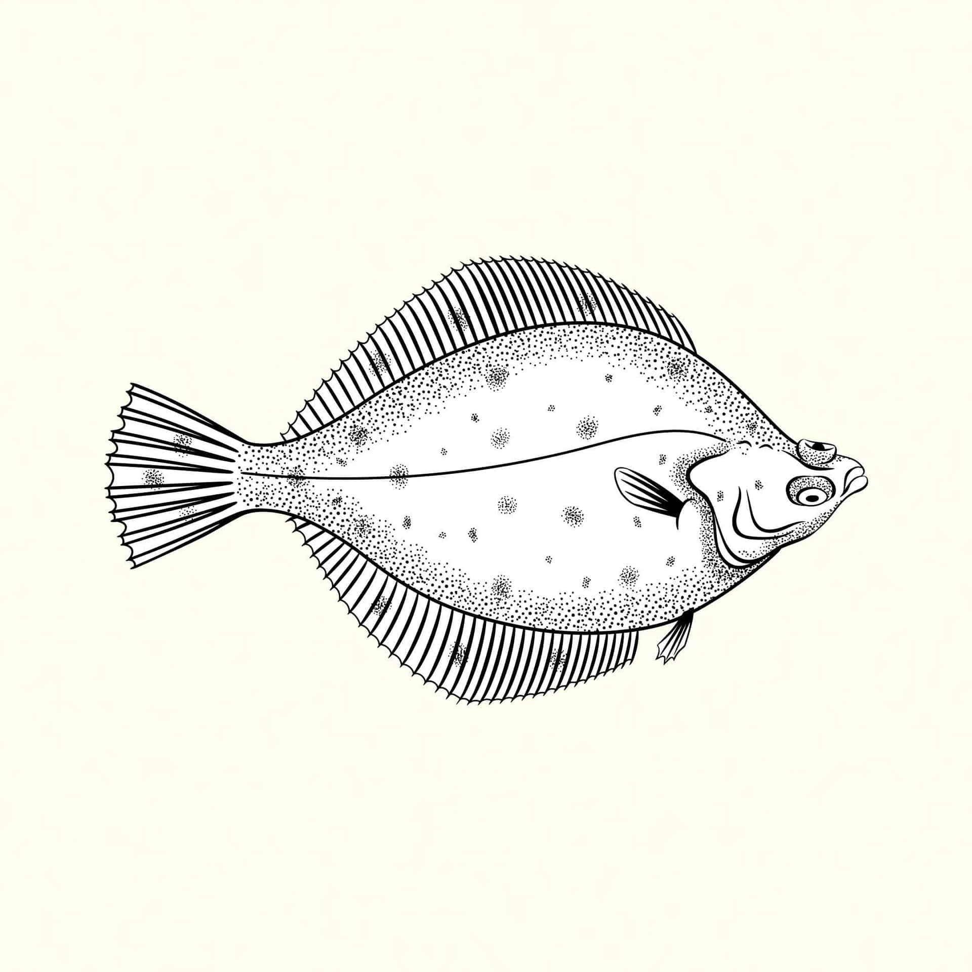 Plaice Fish Illustration Wallpaper