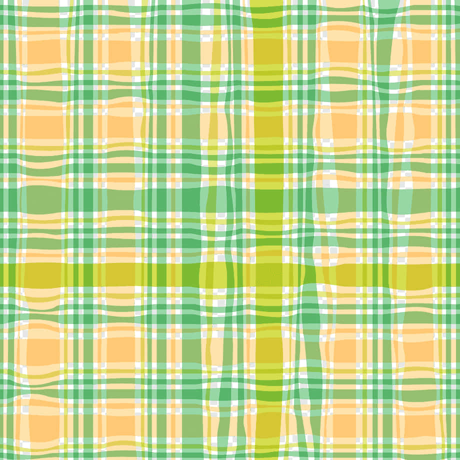 Yellow Green And Peach Color Plaid Background