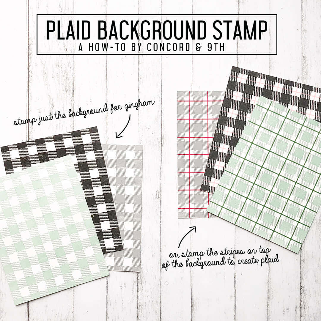 Plaid Background Stamp Design Background
