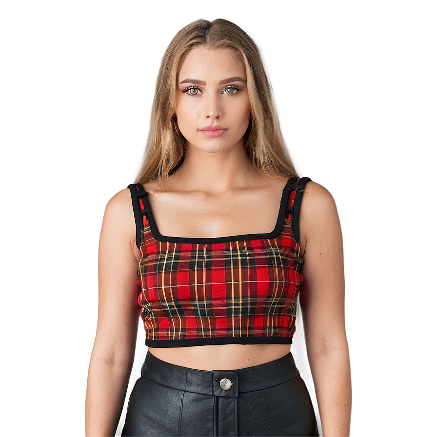 Download Plaid Crop Top Png Itq60 | Wallpapers.com