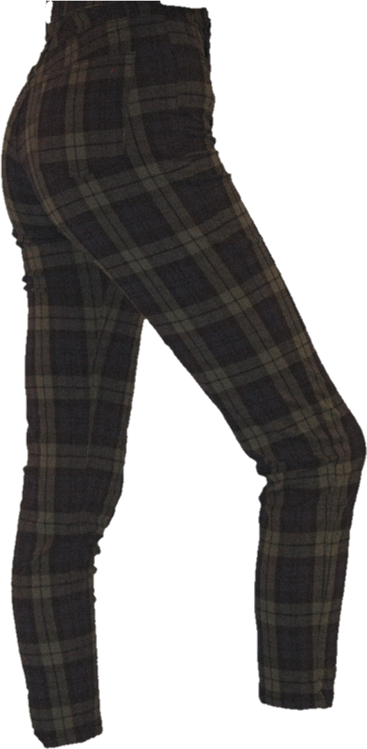 Plaid Pants Side View PNG